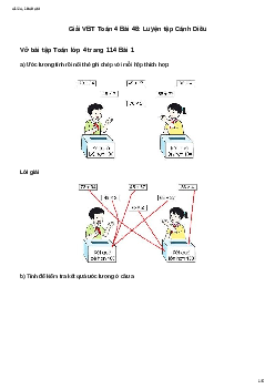 Vở bài tập Toán lớp 4 Bài 48: Luyện tập Cánh diều