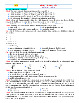 Đề kiểm tra học kỳ 1 Vật lí 10 kết nối tri thức có đáp án-Đề 7