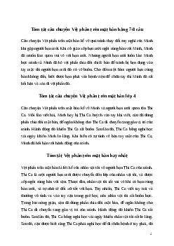 Văn mẫu Tóm tắt câu chuyện Vệt phấn trên mặt bàn (3 mẫu) | Kết nối tri thức