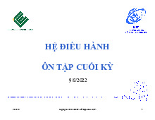 ÔN TẬP CUỐI KỲ | Bài giảng Hệ điều hành