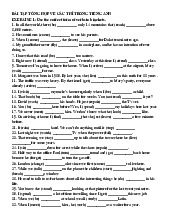 Bài tập tổng hợp về các thì trong Tiếng Anh - Tài liệu tổng hợp