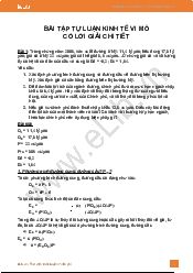 Bài tập tự luận có lời giải Kinh tế vi mô | Trường Đại học Mở Thành phố Hồ Chí Minh