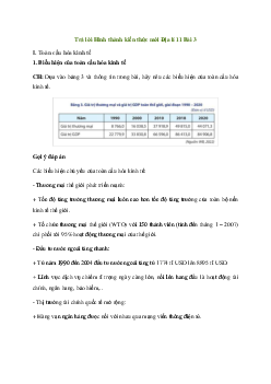 Giải Địa lí 11 Bài 3: Toàn cầu hóa, khu vực hóa kinh tế | Chân trời sáng tạo