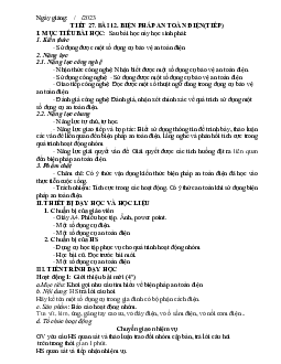 Giáo án Công nghệ 8 Tiết 27 Bài 12: Các biện pháp an toàn điện | Kết nối tri thức