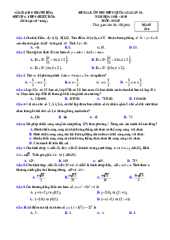 Đề KSCL Toán ôn thi THPTQG lần 1 năm 2018 – 2019 trường Thiệu Hóa – Thanh Hóa
