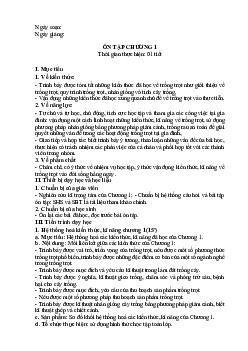 Giáo án Công nghệ 7 Ôn Tập Chương I sách Kết nối tri thức