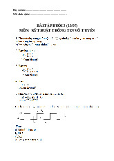 Bài tập buổi 3 môn Kỹ thuật thông tin vô tuyến | Học viện Công Nghệ Bưu Chính Viễn Thông
