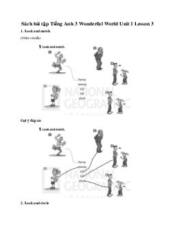 Giải Sách bài tập Tiếng Anh 3 Wonderful World Unit 1 Lesson 3