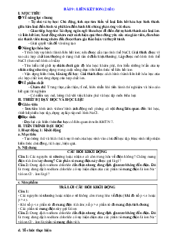 Giáo án Hóa 10 CTST Bài 9 Liên kết Ion