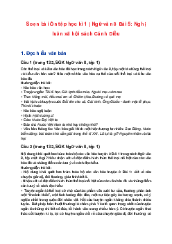 Soạn bài Ôn tập học kì 1 | Ngữ văn 8 Bài 5: Nghị luận xã hội sách Cánh Diều