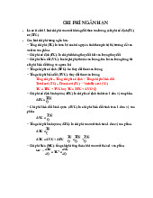 CHI PHÍ NGẮN HẠN: LỰA CHỌN CỦA NHÀ SẢN XUẤT NHÓM 6