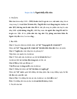 Soạn bài: Người thầy đầu tiên Ngữ Văn 8 | Cánh diều