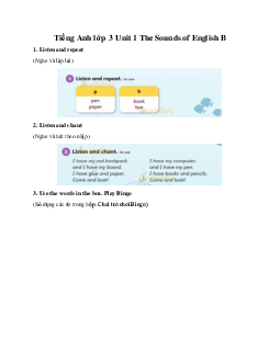 Explore Our World 3 Unit 1 The Sounds of English B