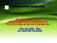 Giáo án điện tử Toán học 1 bài 9 Vì sự bình đẳng: So sánh các số trong phạm vi 6