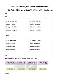 Giải Toán lớp 4 Bài 19: Giây, thế kỉ | Kết nối tri thức
