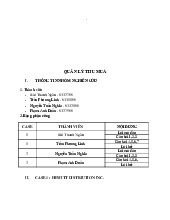 QUẢN LÝ THU MUA NHÓM 9 | Đại học Xây dựng Hà Nội