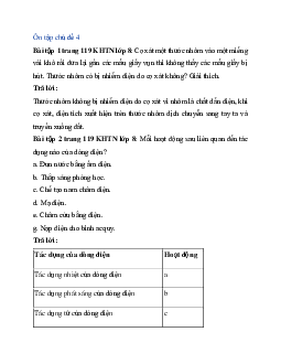 Giải Khoa học tự nhiên 8 bài: Ôn tập chủ đề 4 | Chân trời sáng tạo