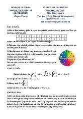 Đề khảo sát Toán 9 năm 2024 – 2025 trường THCS Đống Đa – Hà Nội