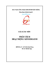 Bài giảng môn Phân tích hoạt động kinh doanh | Học viện Công Nghệ Bưu Chính Viễn Thông