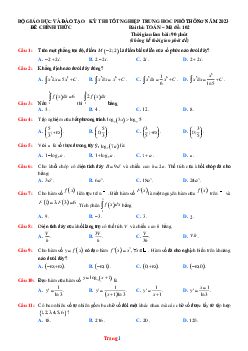 Giải chi tiết đề thi tốt nghiệp THPT 2023 môn Toán mã đề 202