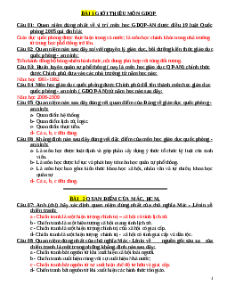 Hệ thống câu hỏi đề thi và đáp án môn giáo dục quốc phòng an ninh | Trường Đại Học Thủ Đô Hà Nội