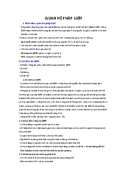 Khái niệm quan hệ pháp luật học phần Xã hội học pháp luật