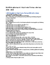 Bộ đề thi giữa học kì 1 lớp 9 môn Tin học năm học 2024 - 2025