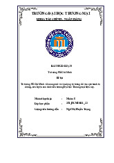Tư tưởng Hồ Chí Minh về con người và vận dụng tư tưởng đó vào quá trình tu dưỡng, rèn luyện của sinh viên trường Đại học Thương mại hiện nay | Bài thảo luận tư tưởng Hồ Chí Minh