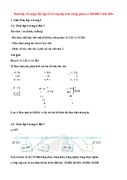 Bài 1: Toán lớp 4 trang 6 Ôn tập về số và phép tính trong phạm vi 100 000 Cánh diều