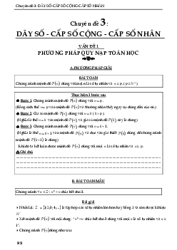 Các dạng bài tập dãy số, cấp số cộng và cấp số nhân