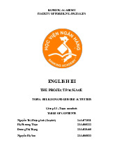 ENGLISH III THE PROJECT PACKAGE | Học viện Hành chính Quốc gia