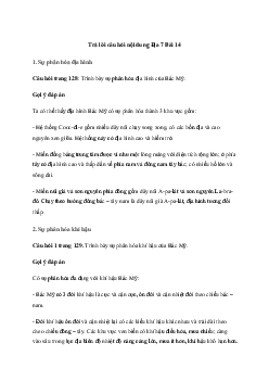 Giải Địa lí 7 Bài 14: Đặc điểm tự nhiên Bắc Mỹ | Cánh diều