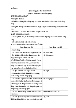 Giáo án Hoạt động trải nghiệm lớp 4 Tuần 27 + 28 | Kết nối tri thức