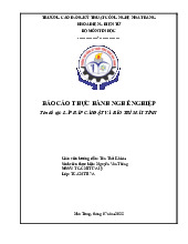 Đề tài Lắp Ráp và Bảo Trì Máy Tính | Môn Báo cáo thực tập - Trường Cao đẳng Kỹ thuật Công nghệ Nha Trang