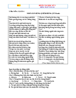 Đề Ôn thi HK1 Môn Văn 10 Kết Nối Tri Thức -Đề 3 (Có đáp án)