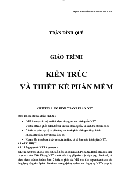 Giáo trình môn Kiến trúc & thiết kế phần mềm phần II | Học viện Công nghệ Bưu chính Viễn thông