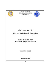 Đề cương môn vật lý- Trường Đại học bách khoa - Đại học đà nẵng