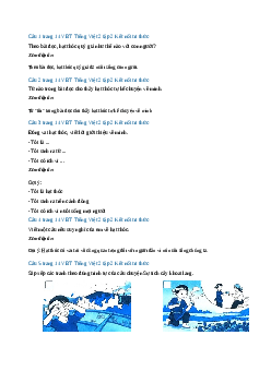 Giải VBT môn Tiếng việt 2 - Bài  7: Hạt thóc | Kết nối tri thức