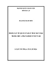 PHÁP LUẬT VỀ QUẢN LÝ CHẤT THẢI NGUY HẠI | Trường đại học kiến trúc Hà Nội