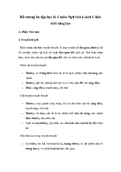 Đề cương ôn tập học kì 1 môn Ngữ văn 6 sách Chân trời sáng tạo | Bộ 2