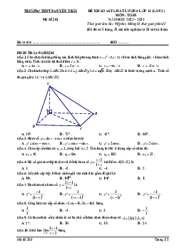 Đề khảo sát Toán 11 lần 2 năm 2022 – 2023 trường THPT Nguyễn Trãi – Thanh Hoá