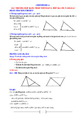 Chuyên đề 14 Các trường hợp bằng nhau thứ hai và thứ ba của tam giác | Toán 7