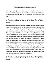 Top 6 mẫu tóm tắt truyện An Dương Vương và Mị Châu - Trọng Thủy | Ngữ văn 10