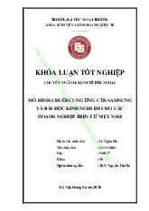 Mô hình chuỗi cung ứng dụng của Samsung và bài học kinh nghiệm cho các doanh nghiệp điện tử Việt Nam |  Đại học Thái Nguyên