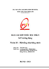 Báo cáo BTL Hệ Thống Cửa Thông Minh | Iot và ứng dụng | Học viện Công nghệ Bưu chính Viễn thông