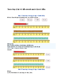 Toán lớp 2 bài 4: Đề-xi-mét sách | Cánh Diều