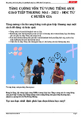 Tài liệu tăng cường vốn từ vựng tiếng anh giao tiếp thương mại - 2022 - học từ chuyên gia | Đại học Ngoại Thương