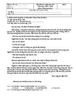 Đề thi giữa học kì 1 môn Tiếng Việt lớp 5 năm 2024