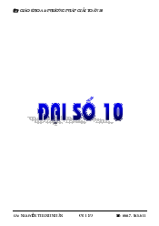 Tóm tắt kiến thức và phương pháp giải toán 10 – Nguyễn Thanh Nhàn