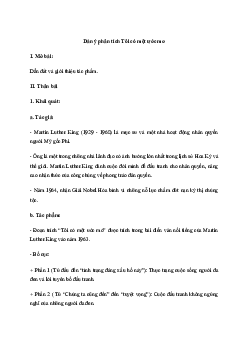 Văn mẫu lớp 11: Dàn ý phân tích Tôi có một ước mơ | Kết nối tri thức